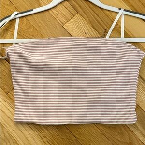 by the way. Pink and White Striped Bandeau